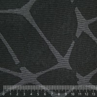 Жаккард «Паутинка» на поролоне (чёрно-серый, ширина 1,45 м., толщина 3 мм.) огневое триплирование