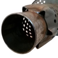 Глушитель «belais» тихий, вход Ø51 мм - выход Ø51 мм, овал 145*220 мм, длина 450 мм (нержавеющая сталь)